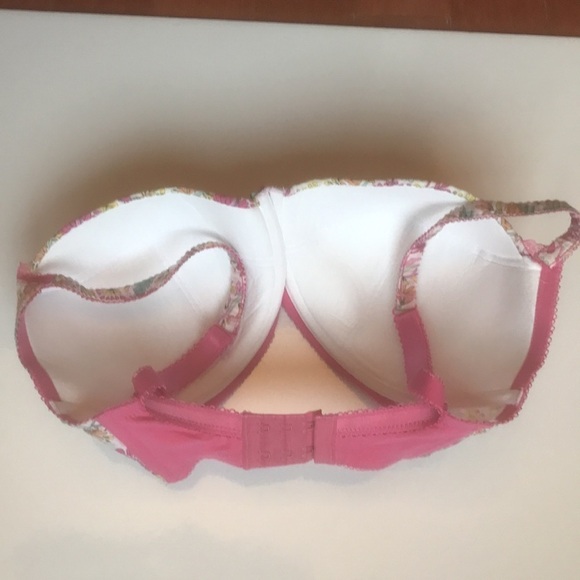 LEPEL Pink Floral Lace Molded Underwire Bra UK 30G NWOT - Picture 7 of 13